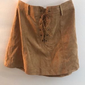 NWOT Tan Corduroy Fit&Flare Skirt!